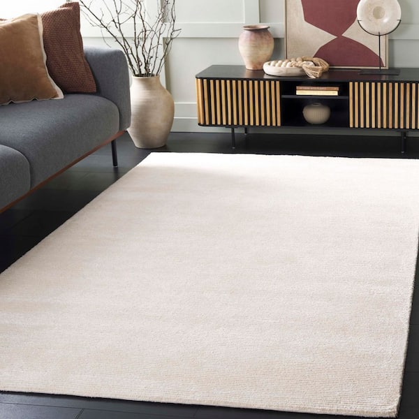 Soho 6 ft. x 6 ft. Ivory Distressed Striped Square Area Rug