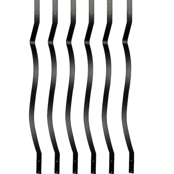 61-Pack Metal Deck Spindles, 32.25 in. H x 1 in. W, Cast Iron Stair Railing Kit