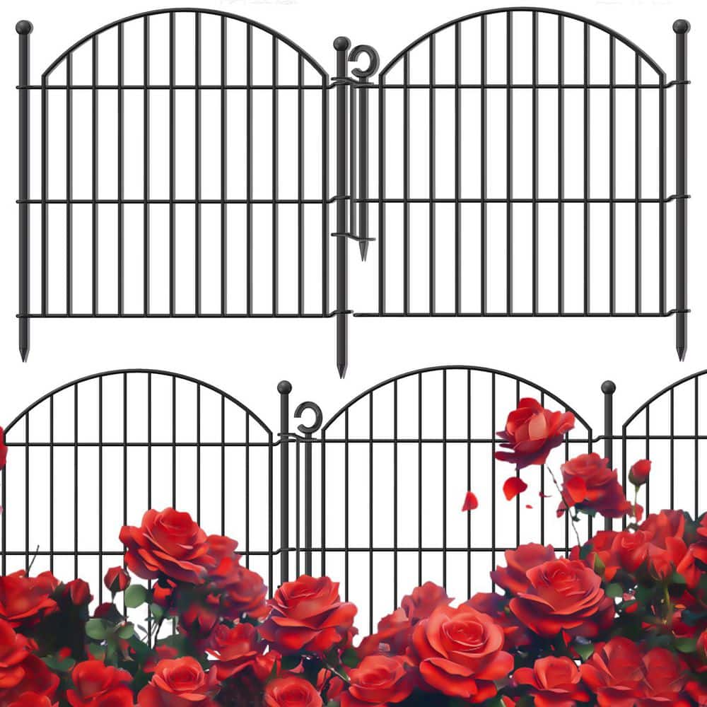 24 in. x 20 ft. No-Dig Garden Fence, 10-Pack Metal Animal Barrier with Lock - Arched Proof Fence for Flower Beds, Yard price history on PriceWatchPro