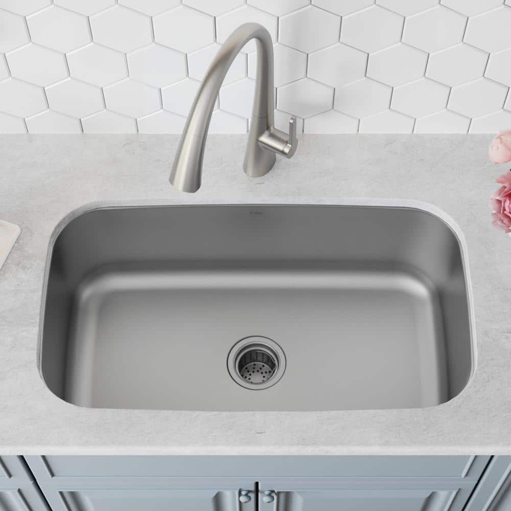 Premier 31.5-inch Stainless Steel Undermount Single Bowl Kitchen Sink
