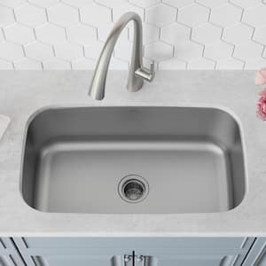 Premier Undermount Stainless Steel 31 in. Single Bowl Kitchen Sink