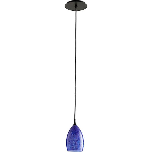 quorum Old World 1-Light-60-Watt Transitional Mini Pendant Satin Nickel