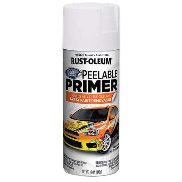 Rust-Oleum Automotive 12 oz. Peel Coat Matte White Rubber Coating Primer Spray