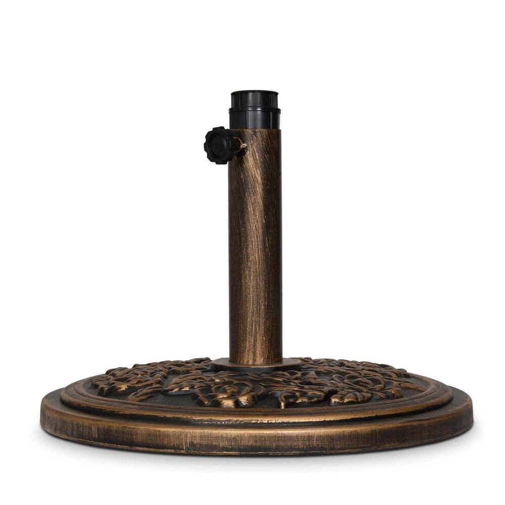 bronze patio umbrella stand Outsunny Sturdy 26 lbs Base for Any Outdoor inch diameter umbrella stand easily fits under picnic tables 50 LBS Patio Umbrella Stand,