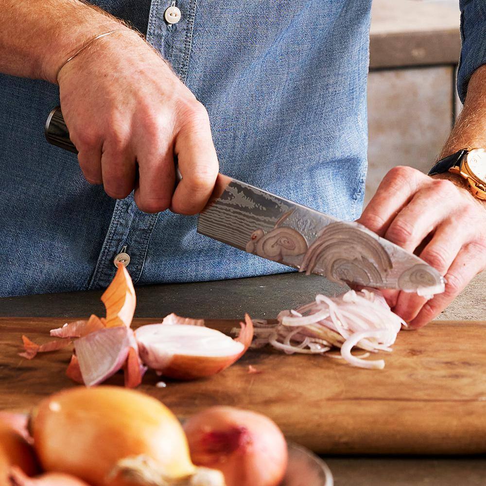 Bobby Flay by GreenPan Stainless Steel 8" Chef's Knife with Sheath
