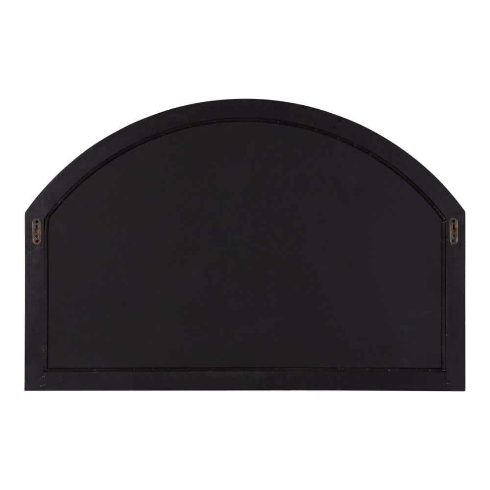 Walnut Brown Arched Magnetic Chalkboard with Clips, 36x24