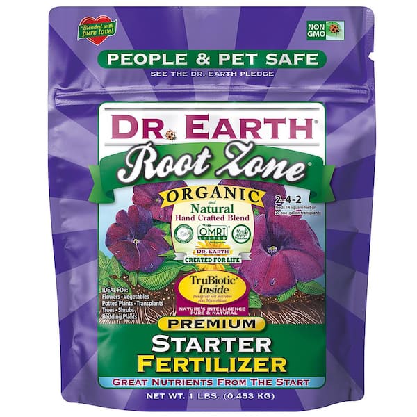 DR. EARTH 1 lb. 13 sq. ft. Organic Root Zone Starter Dry Fertilizer