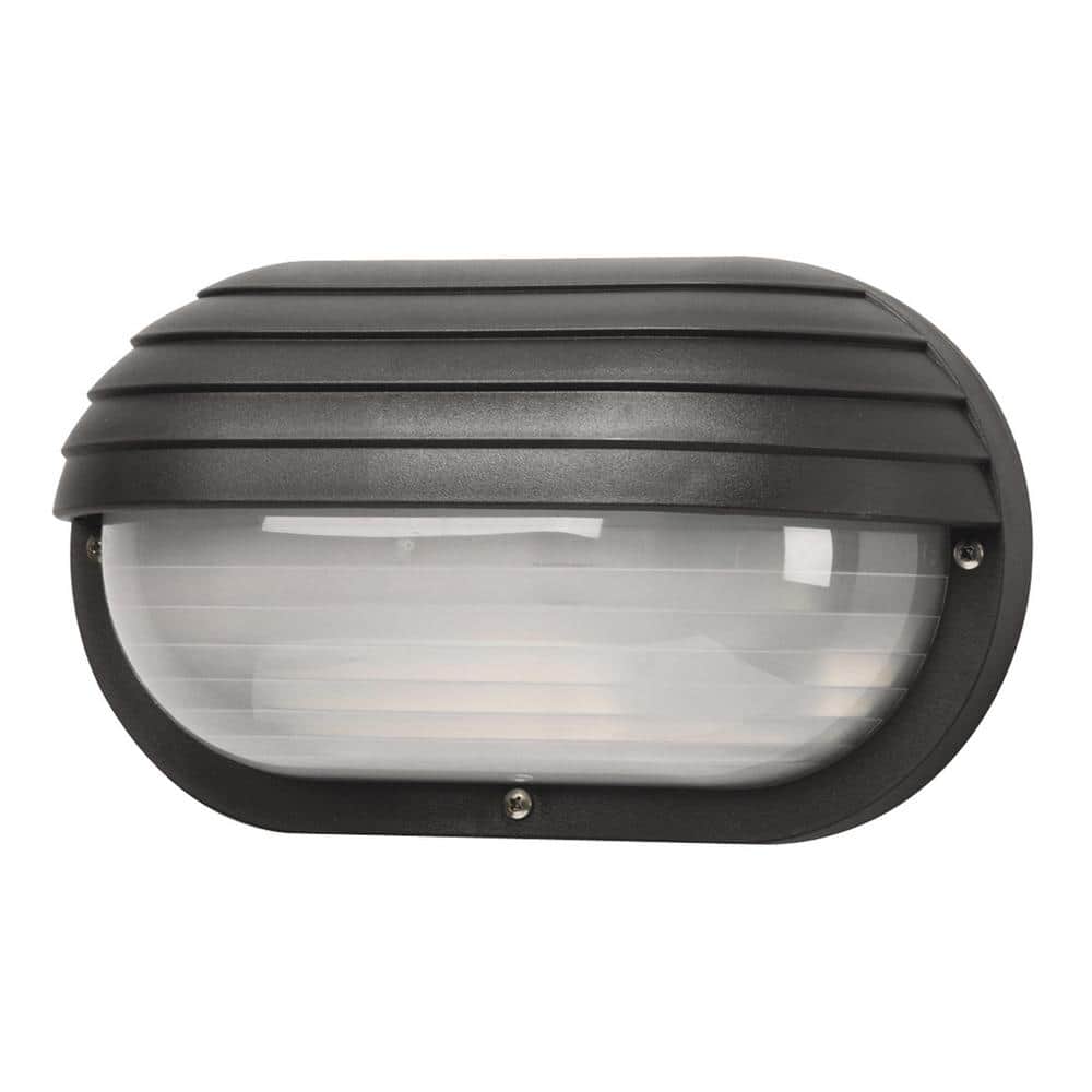 Nautical Oblong Eyelid Black Outdoor Hardwired Bulkhead Sconce with 4000K LED Bulb and Frosted Diffuser price history on PriceWatchPro