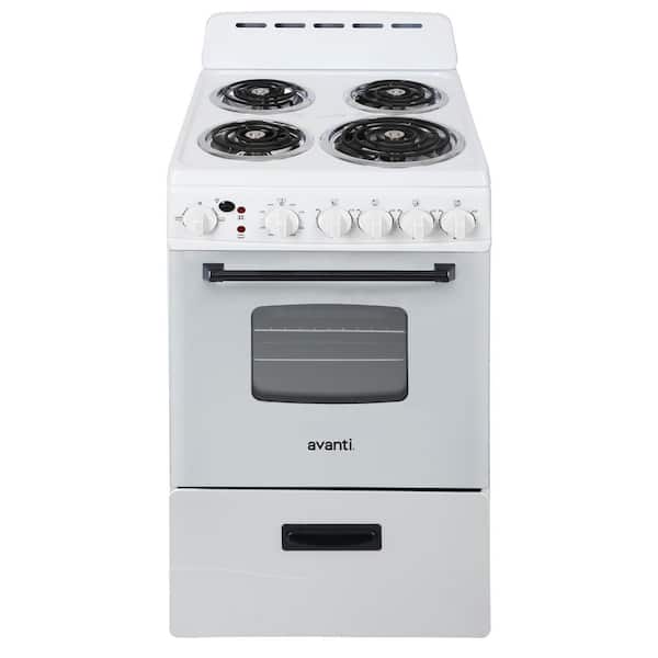 Avanti 20 in. 2.1 cu. ft. Single Oven Electric Range in White