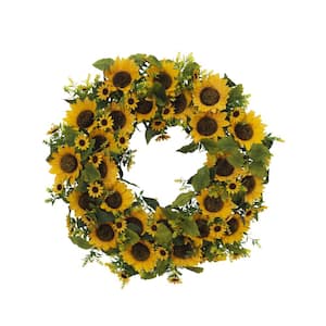 22 in. D Sunflower Wreath