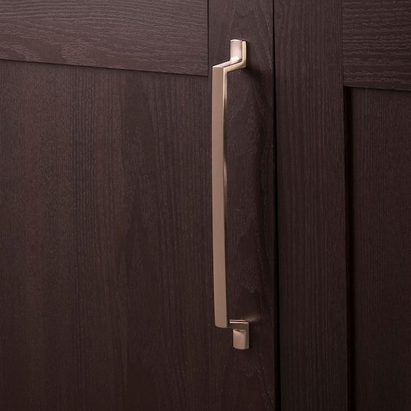 Rotterdam Collection 8 in. (203 mm) Center-to-Center Satin Nickel Finish Cabinet Door and Drawer Pull