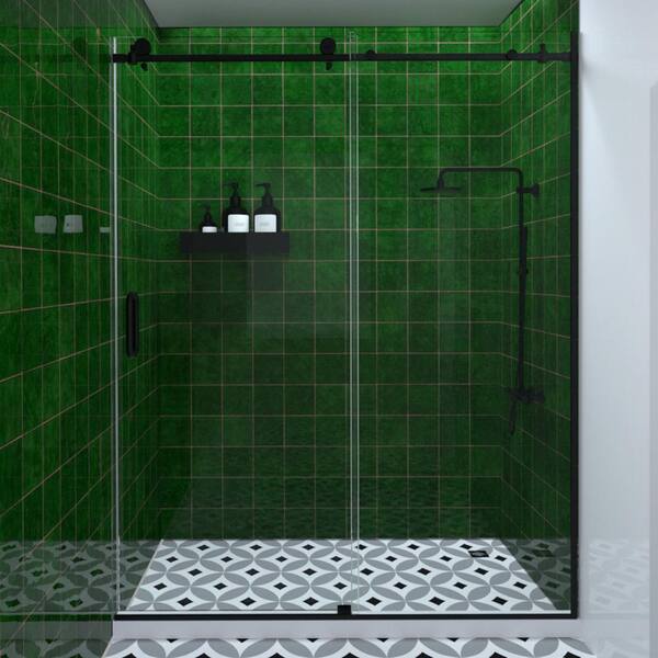 Hermitage Bath Bodum 60 in. W x 76 in. H Sliding SemiFrameless Shower