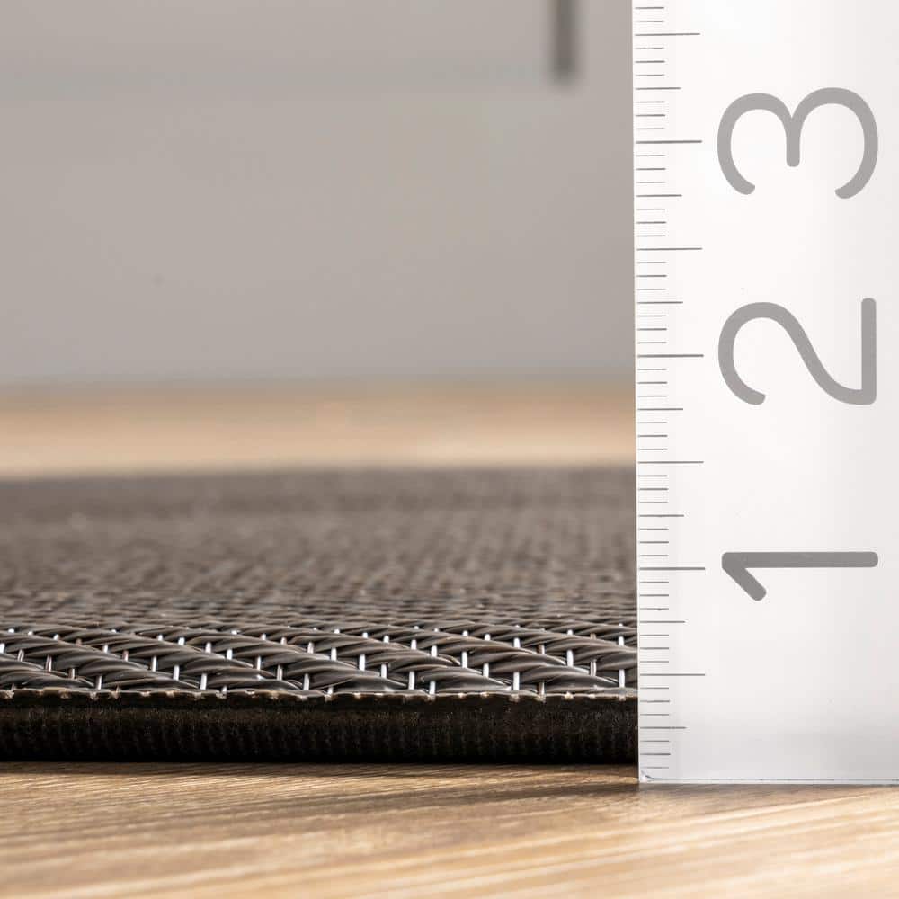 Dark Grey Braided Synthetic Non-slip Comfort Mat 20" x 42"