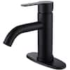 BWE Single Hole Single-Handle Bathroom Faucet In Matte Black A-96024 ...