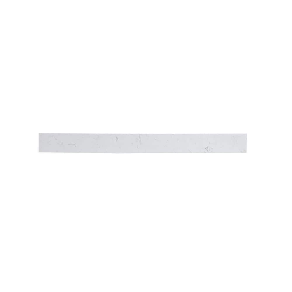 Timeless Home 42 in. W Engineered Stone Vanity Backsplash in Calacatta Whit