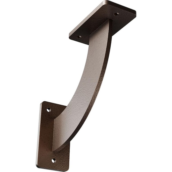 Ekena Millwork 2 in. x 7 in. x 7 in. Steel Hammered Dark Bronze Bradford Bracket