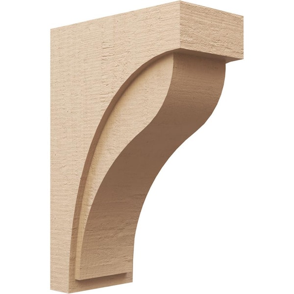 Ekena Millwork 11-in. x 22-in. x 33-in. Series 2 Classic Helena Rough Cedar Woodgrain Timberthane Polyurethane Corbel, Primed Tan