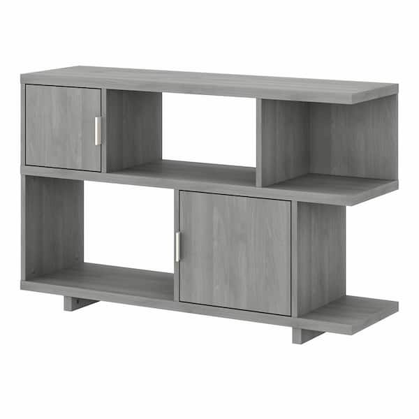 Bush Furniture Madison Avenue Low Geometric Bookcase with Doors