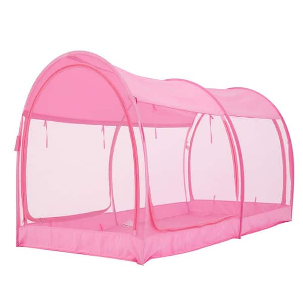 Alvantor Indoor Pop Up Portable Frame Mosquito Net Bed Canopy Tent Full  Curtains Breathable Pink Cottage (Mattress Not Included) 2006MP - The Home  Depot