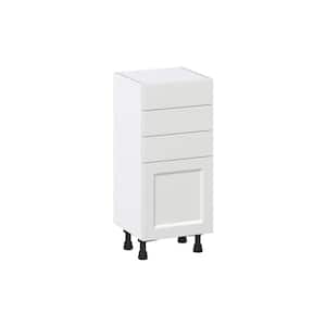 15 in. W x 14 in. D x 34.5 in. H Alton Painted White Shaker Assembled Shallow Base Kitchen Cabinet with 3 Drawers