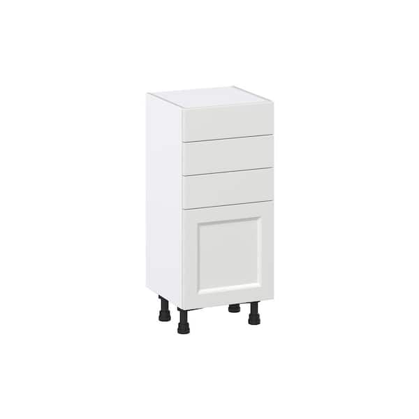 J COLLECTION Laramie 15 in. W x 14 in. D x 34.5 in. H Assembled Base Kitchen Cabinet in Painted Bright White with 3 Drawers