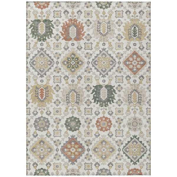 Addison Rugs Chantille Machine Washable Indoor/Outdoor Abstract ACN2200 Ivory 5 ft. x 7 ft. 6 in. Area Rug