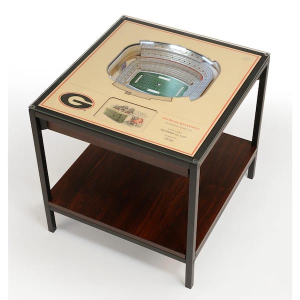 NCAA Georgia Bulldogs 23 in. x 22 in. 25-Layer StadiumViews Lighted End Table - Sanford Stadium