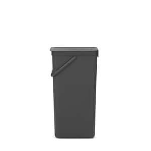 Lavex 52 Qt. / 13 Gallon Slim Black Rectangular Under-Counter Trash Can