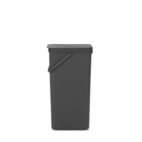 Sort & Go 10.6 Gallon (40L) Plastic Recycle Bin in Gray