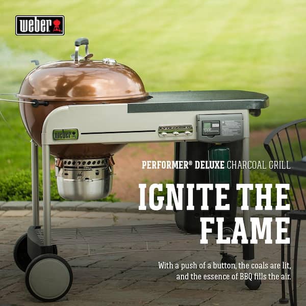 Weber 22 in. Performer Grill in Copper with Built-In and Digital Timer 15502001 - The Depot