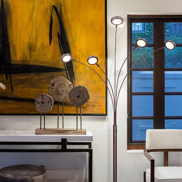 Brightech Orion 74 in. Oil Brushed Bronze Industrial 5-Light LED