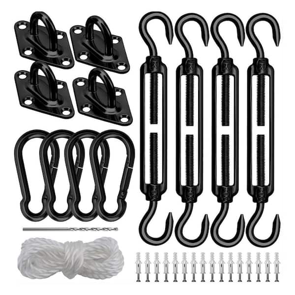 6 Inch Heavy Duty 304 Stainless Steel Sun Shade Sail Hardware Kit for Awning Triangle Rectangle Installation 4 6 Pcs
