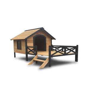 Outdoor Large Wooden Cabin Dog House with Quality Fir Wood Construction