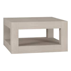 Hughes 32 in. Alder White Square MDF Top Coffee Table