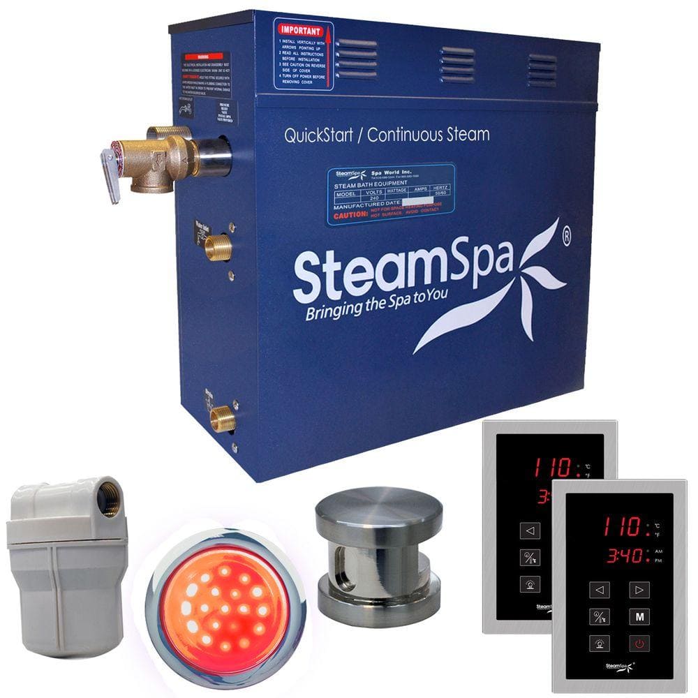 Royal Series 6kW Steam Bath Generator Package with Continuous Steam and Quick Start Technology in Brushed Nickel price history on PriceWatchPro