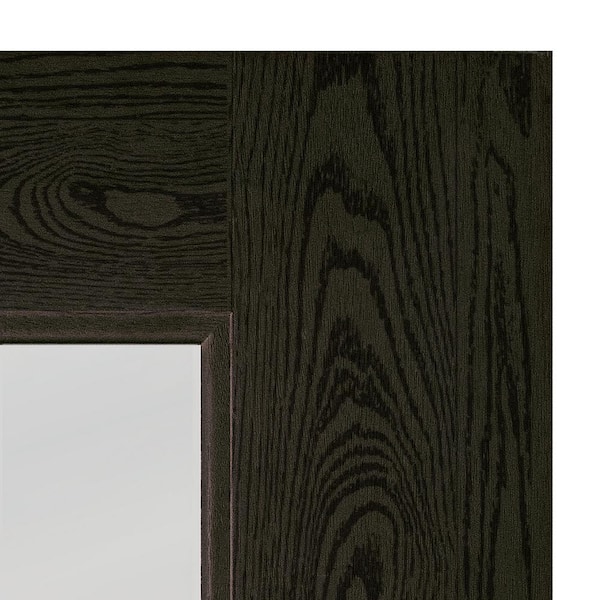 DIY RTA KIT 36in.x80in. Modern 5-Lite Frosted Glass Right-Hand Baby Grand Stain Fiberglass Ready To Assemble Front Door