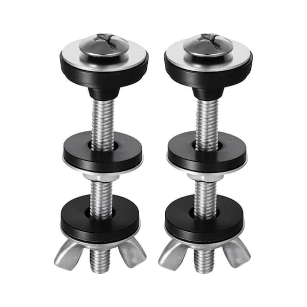 2PCS Heavy Duty Stainless Steel Toilet Tank Bolts, Universal Toilet Tank to Bowl Screws, Wing Nuts, Washers