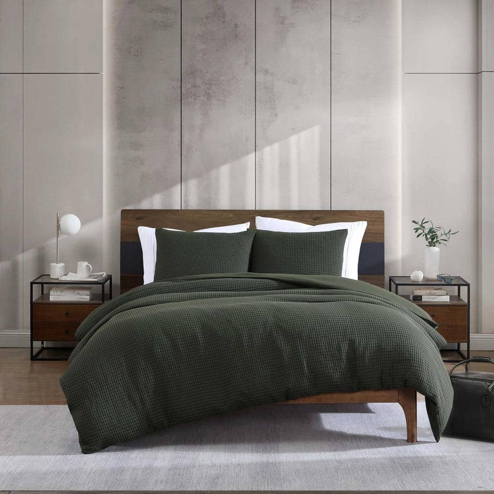 Forest Green King Microfiber Reversible Comforter Set
