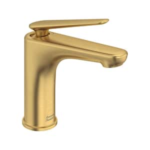 Studio S Single Handle Single-Hole Bathroom Faucet and Drain Kit Included in Brushed Cool Sunrise