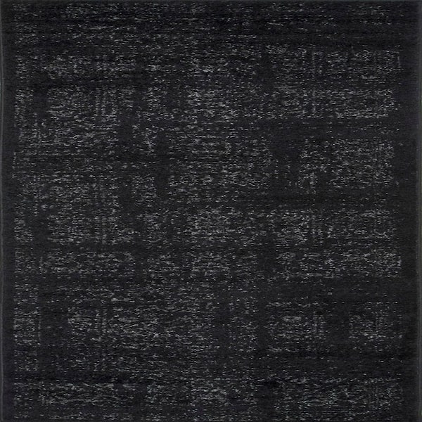 nuLOOM Ring Around The Rosette Black 2.6 ft. x 6 ft. Indoor Area Rug