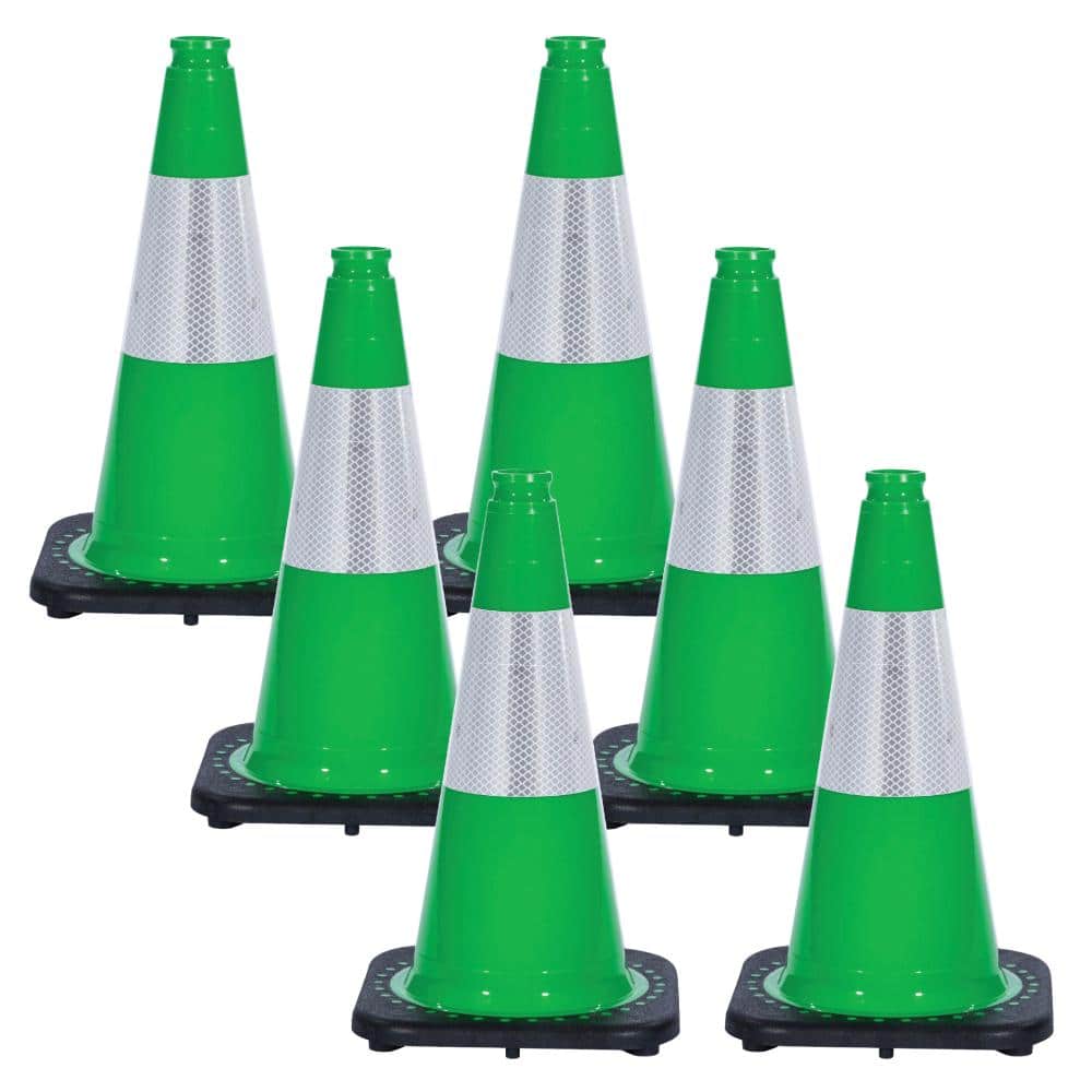 "18"" Green Reflective Traffic Cones (6-Pack)" price history on PriceWatchPro