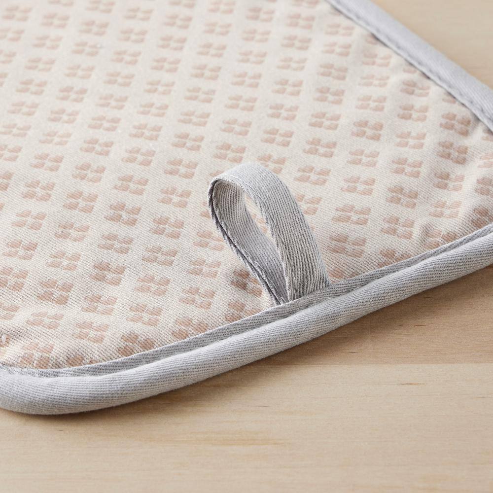Milkshake Tan Silicone Grip Rectangle Pot Holder Set, 7" x 10"