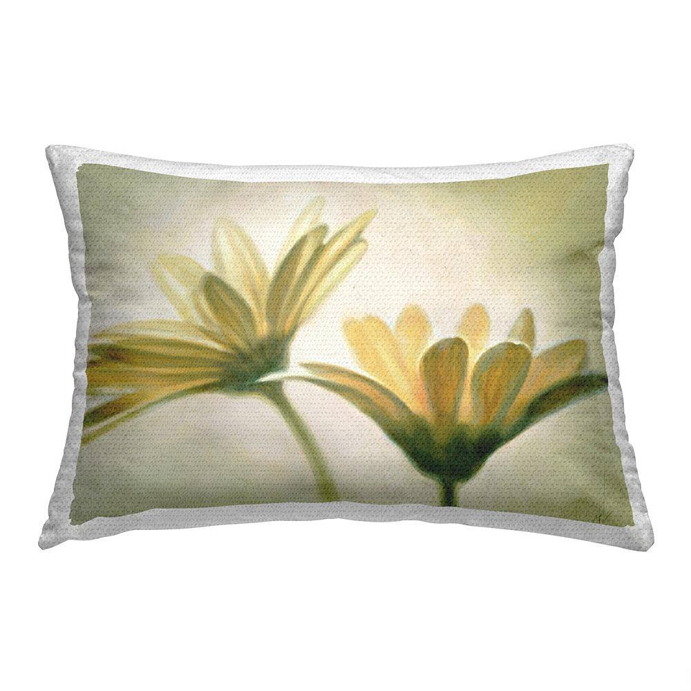 Soft Daisies Close Up Yellow Rectangular Outdoor Throw Pillow price history on PriceWatchPro