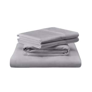TEMPUR Luxe Egyptian Cotton Cool Gray Twin Sheet Set