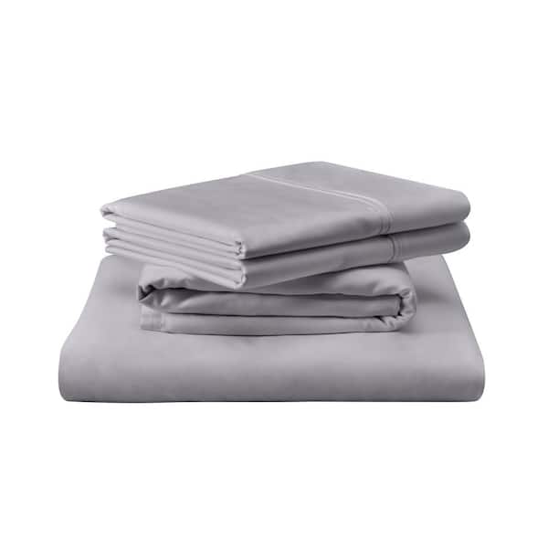 TEMPUR-PEDIC TEMPUR Luxe Cool Gray Egyptian Cotton Split-King Sheet Set