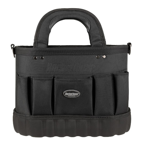 BUCKET BOSS 14 in. Professional Heavy-Duty Oval Open Top Soft Tool Tote Bag