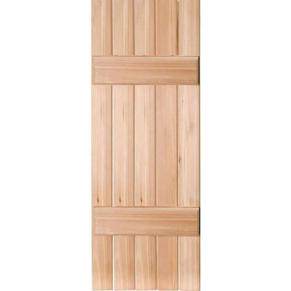 18 in. x 63 in. Exterior Real Wood Pine Board and Batten Shutters Pair Unfinished price history on PriceWatchPro