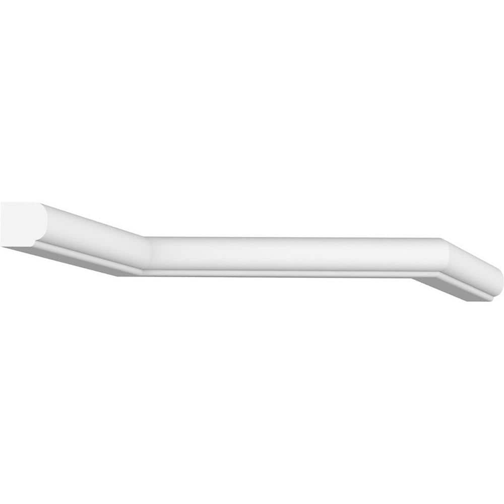 1-3/8 in. x 1 in. x 96 in. White PVC Decorative Baseboard Moulding
