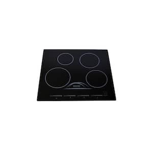 Bridge 24 in. Built-In Induction Cooktop in Black with 4 Elements Including Combination Elements