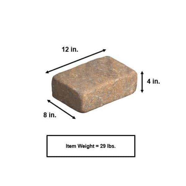 BELGARD Weston 4 in. H x 12 in. L x 8 in. D Toscana Retaining Wall